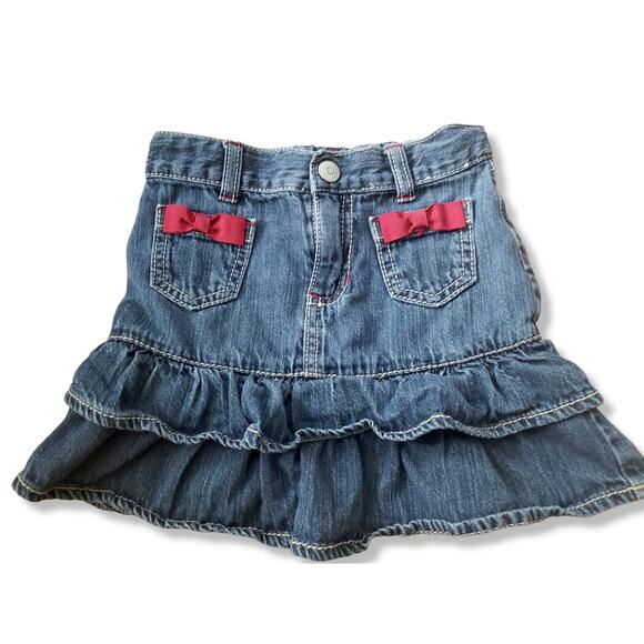 Gymboree Other - Gymboree Vintage Sweet Treats 4 Denim Ruffle Skirt